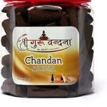 SHREE GURU VANDANA DHOOP V AGARBATTI Chandan/Sandalwood Aroma Dhoop Cone Best for Pooja,Spa and Home Fragnance 60 Cones Pack of 1