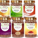 Betala Fragrance 6 in 1 Dhoop Sticks for Pooja, Combo Pack of 100 gm X 6 Flavour Stick with Holder Stand (Chandan, Gulab, Mogra, Lavender, Guggal, Saffron)