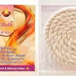 Om Phool Batti Twisted Cotton Long Wicks for Akhand Jyot, Diya Batti for Long Lasting Puja/Aarti (Pack of 12, Red)