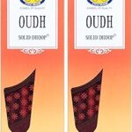 Cycle Pure Oudh Fragrance Bambooless Solid Dhoop Sticks for Puja, 6" Inch, 50 Sticks/Pack | Handcrafted & Eco Friendly | Incense Sticks with Free Dhoop Holder | Agarbatti for Rituals | Pack of 2