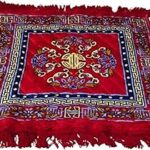 Pooja Aasan Mat Puja Asan for Sitting Pooja Prayer Mat/Puja Mat/Meditation/Multipurpose Rug(Red 2 X 2 Ft or 24 x 24-Inch) Set of 4 Pieces Sold by Garvita Puja Samagri