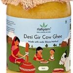 Rishyam Desi Gir Cow Ghee | Made with Vedic Bilona Method | Indian Gir Cow Ghee |Pure A2 Ghee | Natural & Healthy | Lab Certified (1L)