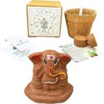 Sow and Grow Plantable Seed Ganesha – 6.5 cm | Includes Marigold Seeds, Pot & Soil | Eco-Friendly Grow Kit | Ideal for Ganesh Chaturthi, Diwali & Wedding Gifting