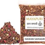 MAYAPURI Pure & Natural Havan Samagri for Puja and Yajna – Ayurvedic Herbs, Dry Wood, Flowers & Roots for Home Temple, Havan Kund Rituals (100g / 200g / 300g) (100 Grams)