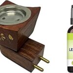 Eabir Mayukh Multipurpose Direct Plug in Mini Magic Wooden Electric Incense Burner | Kapoor Dani Camphor Burner | Essential Oil Diffuser | Kapur dani | Aroma Diffuse (Brass Square)