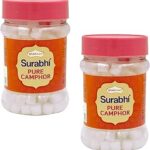 Shubhkart Surabhi Pure Camphor Container | 100g x 2 Jars | 100% Pure Kapoor Kappuram | Pleasant Fragrance for Pooja, Havan, Meditation, Spiritual Rituals & Air Freshener | No Residue