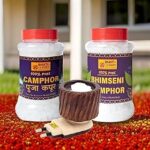 Bhakti2Shakti Bhimseni Kapur 250gm Jar + Kapur Tablet 250gm Jar + Sheesham Wood Kapur Dani - Pack of 1 | 100% Pure Camphor | for Puja, Aromatherapy & Air Freshener | Sweet Fragrance
