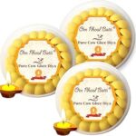 Om Phool Batti 300 Pcs. Cow Ghee Diya Batti for Puja, 30 min Burning Time, 100% Wax Free Pooja Ghee Batti for Home Decoration, Festivals & Religious Rituals | Readymade Cotton Wicks