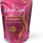 AuraCam Pure Bhimseni Camphor Pouch for Pooja, Hawan | Aromatic Kapooram | 100% Pure Camphor | Pure & Natural Pacha Kapur | Camphor for Pooja | Bhimseni Camphor Pouch (Pack of 1, 500 g)