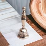 blissful decor Presents Pure Brass embosed Pooja Prayer Bell Ghanti for Home and Temple Use for Festival Brass Bell Size- 6 inch Religious Gift Item