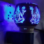 SHREE HANS FASHION Home & Kitchen Studio | Kapur Dani Electrical Camphor Diffuser. Glass Kapoor Dani & Essential Oil Diffuser With On Off Switch To Toggle Between Burner & Lamp ((Shiva))