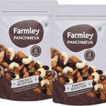 Farmley Panchmeva Dry Fruits Mix, 160g, Pack of 2 I Fit for Fasting | Healthy Snacks Mixed Nuts Contain Almonds, Cashews, Dates, Black Raisin, Green Raisin
