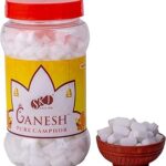 GANESH PURE CAMPHOR Capsule Tablets - 100% Natural & Organic Camphor for Puja, Aromatherapy & Air Purification | Long-Lasting | 450g Jar