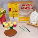Meetakriti DIY Plantable Ganesha Idol Making Kit | Eco-Friendly 6-Inch Ganpati Murti Craft Set for Kids & Adults | Ganpati Murti Kit for Ganesh Chaturthi