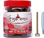 SHREE GURU VANDANA DHOOP V AGARBATTI Rose Dhoop in Round Box-Rose Dhoop 40cones-Chandan 40 Incense Agarbatti-for Pooja Special