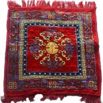 Multicolour Puja aasan/Mat/Pooja Mat/Medidation Mat/Multipurpose Rug Mat | 2ft by 2ft | Red,Blue and Yellow