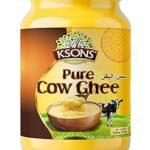 Ksons Bilona Desi Cow Danedar Ghee with Glass Jar (1 Litre) - Grass fed Cow, Unrefined Curd-Churned Vedic Ghee, Rich in CLA & Omega-3, Organic, Natural, No Preservatives, FSSAI Certified