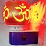 SHREE HANS FASHION Kapur Dani Electrical Camphor Diffuser/Glass Kapoor Dani & Essential Oil Diffuser with On Off Switch to Toggle Between Burner & Lamp ((Om))