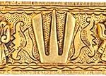BHAKTI SHRINGAR Brass Shankh Chakra Namah Wall Hanging Plate || Idol & Figurine || Decorative Showpiece for Home, Office & Room (7 * 2.25 * 0.25 in)