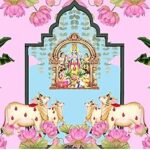 zeonely mart satyanarayana Swamy Backdrop Cloth | Pooja Backdrop Decoration Cloth | Backdrop for Pooja Decoration (8FT-6 FT) Light Pink