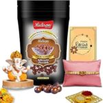 Midiron Premium Rakhi Gift combo set, Rakhi Combo for brother, Raksha Bandhan Premium Gift Hamper – Chocolate Butterscotch, Ganesh Statue Box & Roli Akshat – For Brother