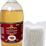 WQT - Sandalwood Chandan Pooja Oil with Diya Batti 500 ML for Hindu Ritual Ceremony (Special Pooja Oil), Hawan, Akhandjyot Poojan Oil 500 ML