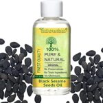 IndianJadiBooti Black Sesame Seeds Oil | Natural Kala Til ka Tel | Cold Pressed Oil - No Gluten & Trans Fat Free - No Preservatives (200ML)