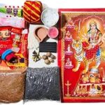 Durga Stuti Pooja Samagri Kit, Havan Pooja Kit, Durga Stuti Havan Samagri, Navratri Durga Pooja Kit with Durga MATA Photo Frame