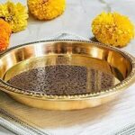 Brass THALI | SERVEWARE | DINNERWARE | Dining | Pooja THALI | KHOMCHA in Brass | DEEP Plate KHOMCHA | Beautiful Dining Plate |