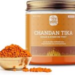 CHITRASHILA® Chandan Tika for Puja Pure Kesar with Kumkum & Camphor for Daily Rituals, Meditation, Spiritual Practices, Festival Use, Religious Ceremonies & Temple Traditions – 100g