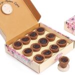 Nytarra Havan Cups for Pooja 12 pcs Each with Holder, Cow Dung Outer Shell Hawan Natural Herbs, Jatamasi, Tulsi, Ashwagandha, Guggal, Loban, Dried Flowers, Sambrani Dhoop Cups