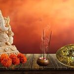 100% Pure Brass Thali Aarti Pooja with Om & Swastic Design I Pital Puja Thali with Plate Kalash Bowl Spoon Palli Ghanti Kuber Diya Chandan Wati Dhup Dan Puja Thali | Mandir Wedding Return Gift Items