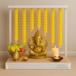 Traditional Ganesha Mandap for Ganesh Chaturthi, Pooja, Janmashtami & 20+ Indian Festivals – Perfect for Spiritual Celebrations | MDF Laminated (Medium (24x20))