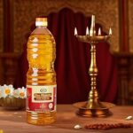 Om Shanthi POOJA MADE PURE Cycle NAVIN Puja Oil (Diya/Lamp Oil), Blend of 5 Puja Oils with the Fragrance of Tulsi for Daily Puja, Festivals - Pack of 1 (1 Liter Pack)