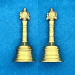 Puyangam Brass Pooja Bell | Pooja Ghanti| Ghanta for Home and Temple | Prayer Bell | Mandir Bell (Shank Chakra, 5 Inch)