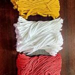 Color Cotton Wicks for Pooja. Red 2 Pack, Yellow 2, White Color 2 Pack. Each Pack 108 Pieces