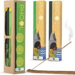 PHOOL LUXURY INCENSE Pack Of 2 Natural Incense Sticks, Aromatherapy Pack (80 Organic Agarbatti Sticks - Tea Tree & Lemongrass | Special Navratri & Gudi Padwa Pack Free Wooden Stand