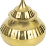 Spillbox Brass Box Pooja | Puja | Roli | Chawal | Chandan | Haldi | Kumkum Puja Box | Sindoor | Turmeric | Dabbi | Dibbi | Dhani | Dani Lid Holder - Kumkum-Coconut