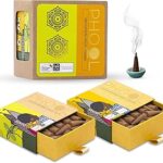 PHOOL LUXURY INCENSE Cones-Devotion Pack of 2- Tulsi & Jasmine | Special Pooja dhoop | 80 Dhoopsticks & Free 2 Dhoop Stand Inside