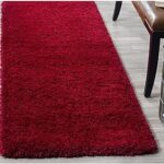 GLOFY Anti Slip Fluffy Shaggy Carpet Rugs & Polyester for Office Carpet, Bedroom Carpet, Guest Room Carpet, Pooja Room Carpet (Red, 2x3 Feet)
