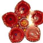 Suninow panchmukhi Diya thali | Diya Set for Diwali | Clay / teracotta Diya |Oil Lamps for Lightening
