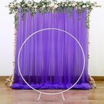B J Creation Balloon Decoration Stand Round Arch-White Color For All Party Celebration-Made of PVC Pipes 5ft(152 cms) in Width&6ft(182cms) in Height/Birthday/Anniversary/All Types Of Party Decorations