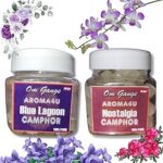Om Gange Pure Camphor Tablets, Lavender, Nostalgia, Zero Residue Kapoor with Fragrance for Pooja, Aarti Kapur | Bottle Pack of 2 x 50gm