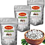 100% Pure Camphor Tablets, Pure Kapoor for Religious Puja, Aarti and Havan, Natural Aroma, (Pack of 3 Pouches 100 Grams Each) Net 300 Grams