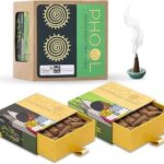 PHOOL LUXURY INCENSE Cones, Aromatherapy Pack 80 Organic Dhoop for Aromatherapy Tea Tree and Lemongrass+2 Free Ceramic Holder, Dhoopbatti,Sulphur & Charcoal Free,100% Organic (500 GMS)