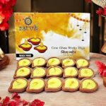 SATVIK 15 Pc Nitya Jyot 40-45 Min. (Pack of 1) Daily Puja Cow Ghee Wicks with Earthen Lamp for Home and Mandir. Nitya Pujan Readymade Ghee Diya Jyoti Pujan Indian Housewarming Puja Accessories.