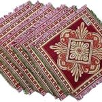The Gifti Cotton 5 Pieces Prayer Mat or Pooja Aasan or Meditation Mat Multipurpose Use