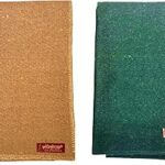 Achleshwar Combo of Premium Green & Brown Woolen Aasan Completely Handcrafted Perfect Mat for Meditation & Prayers - Soft, Comfortable(Size 23 x 30 Inch)