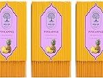Amrut Dhoop Tropical Pineapple Pack Agarbatti (400g) – Incense Sticks Box | Long-Lasting Fragrance for Puja, Meditation & Home Use | Natural Bamboo- Low Smoke Incense (Pack of 5, Each 80g)