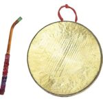 RealCraft; INSPIRING LIFES, Metal Gong Bell,Pooja Ghanta, Puja Ghanti, Indian Sacred Ghadiyal, 6 Inch Brass Pooja Bell (Yellow, Pack of 1)